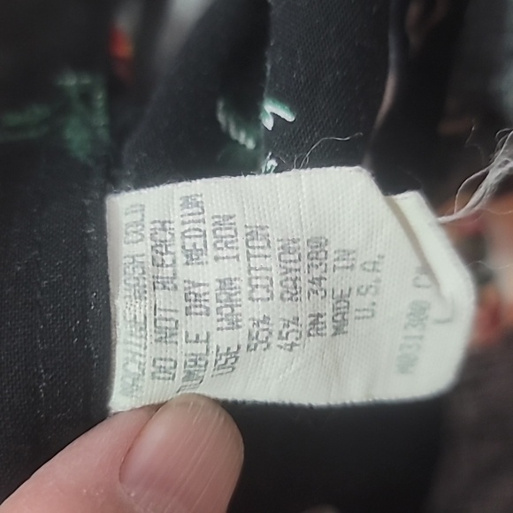 Vintage tropical cocktail shirt made in USA size L black short sleeve - Picture 10 of 10